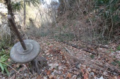 廃線路と転轍機