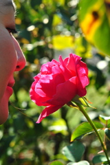 薔薇を愛する女性