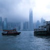 朝靄の香港
