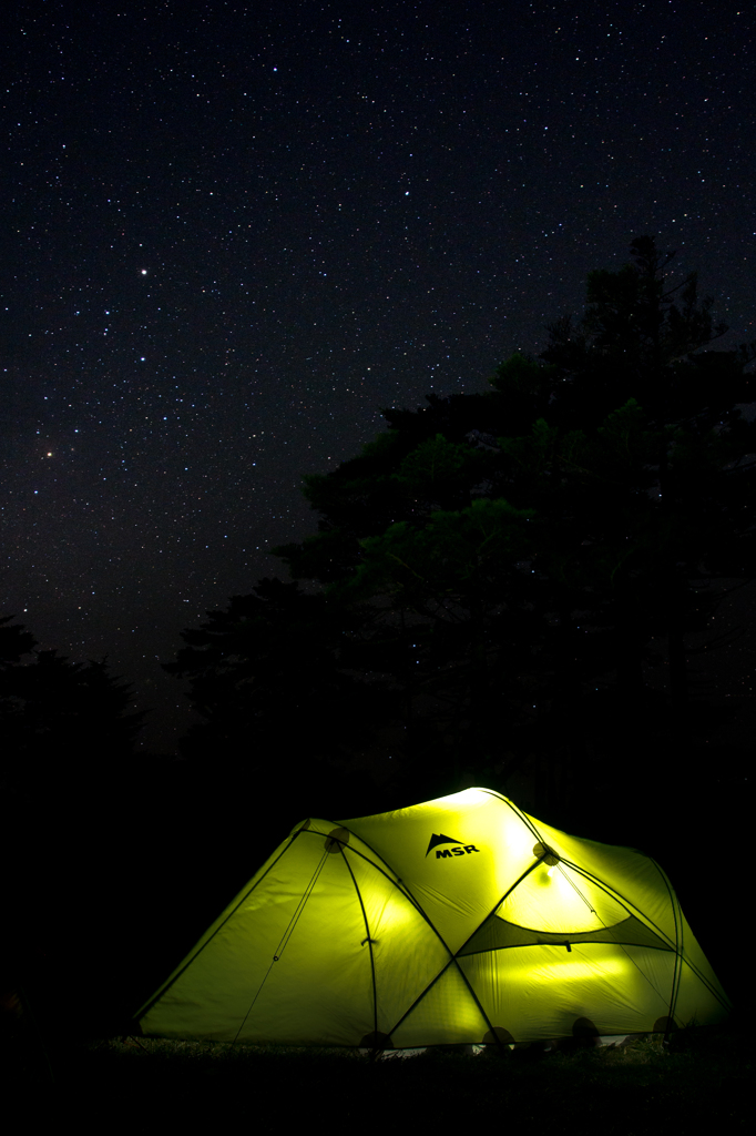 世界遺産の夜空