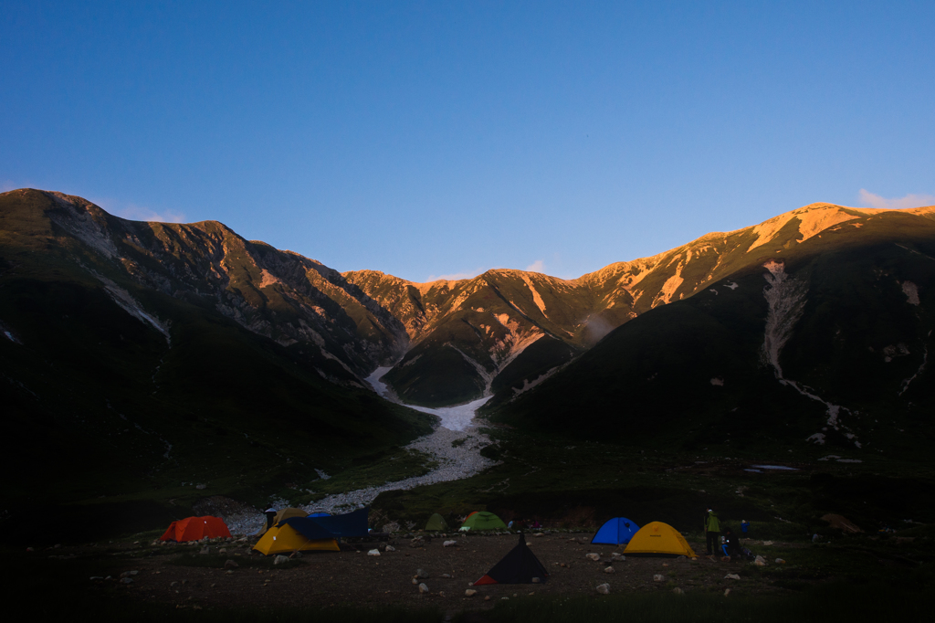 立山連峰のアーベントロート