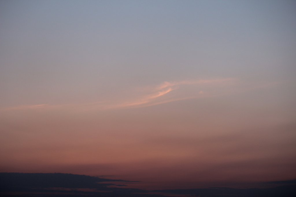 ピンクな夕焼け