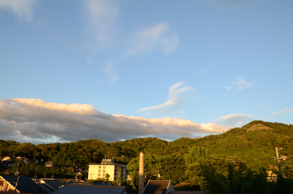 夕暮れ前の大文字