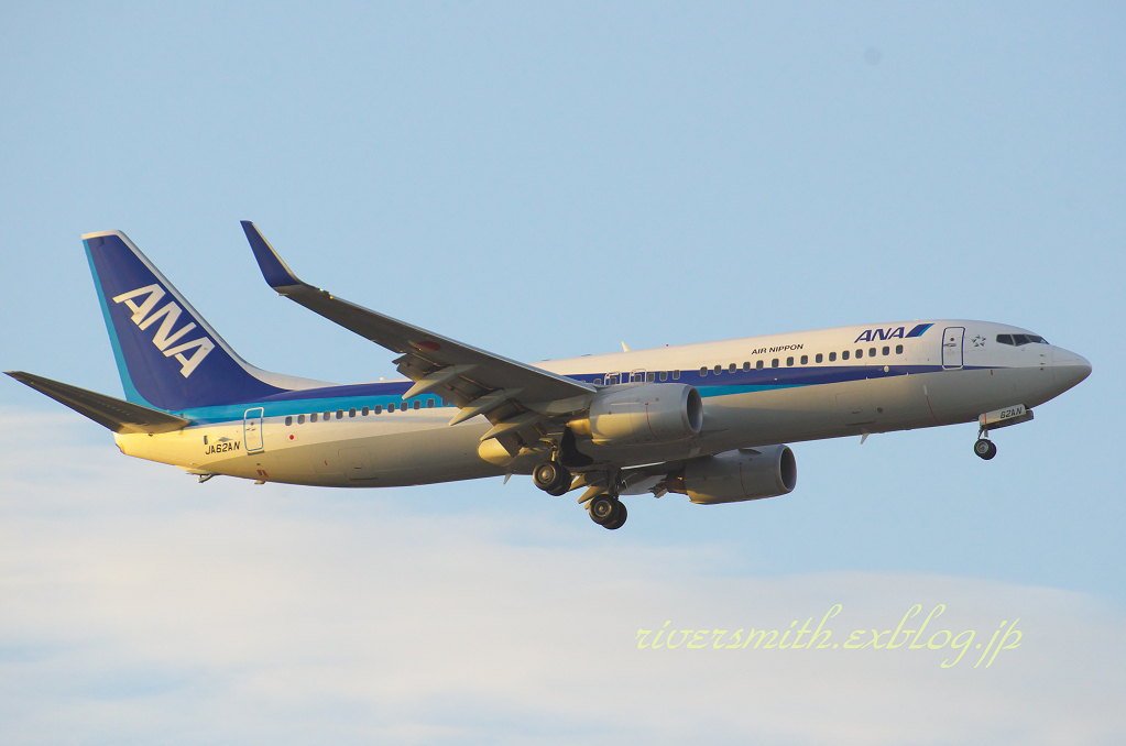 函館空港　ANAエァーニッポン B737-881 JA62AN着陸
