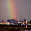 伊丹空港の虹