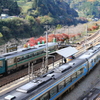 紅葉の大歩危駅