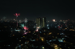 2013年ジャカルタ市内年越し花火