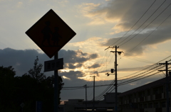 雲に隠れた太陽