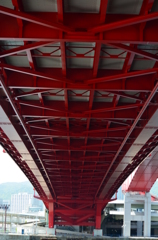 神戸大橋を見上げる