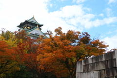 秋めく大阪城