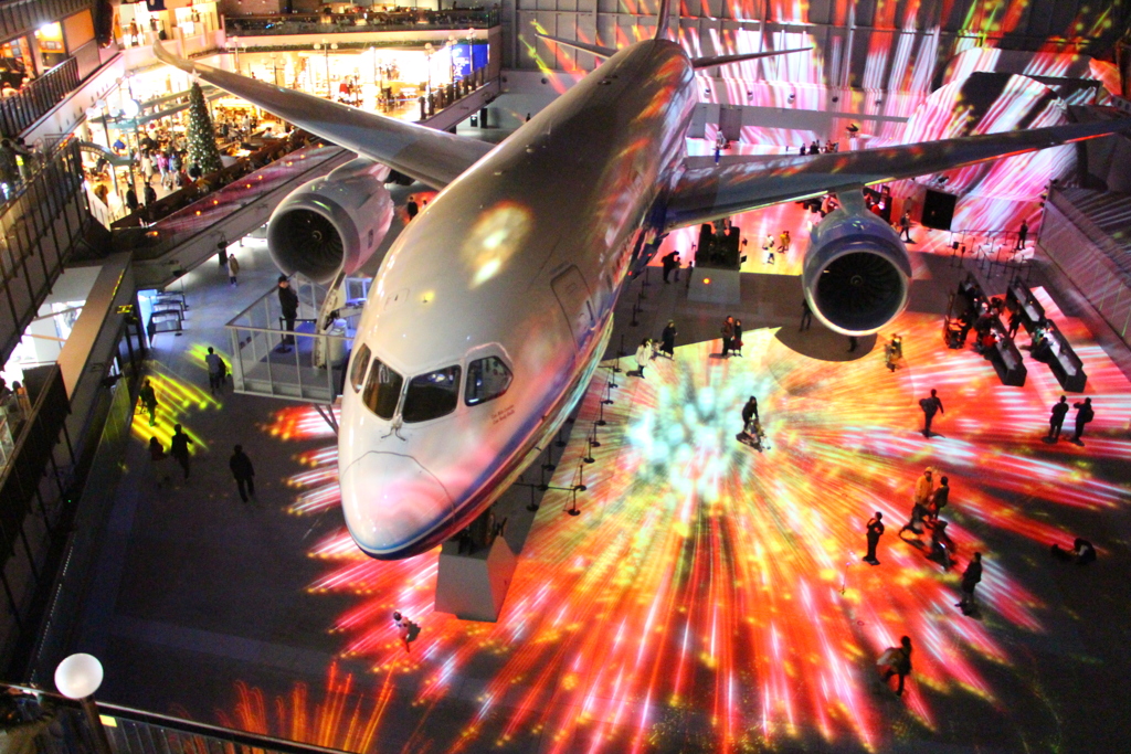 Ｂ787と花火