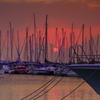 マリーナの夕日