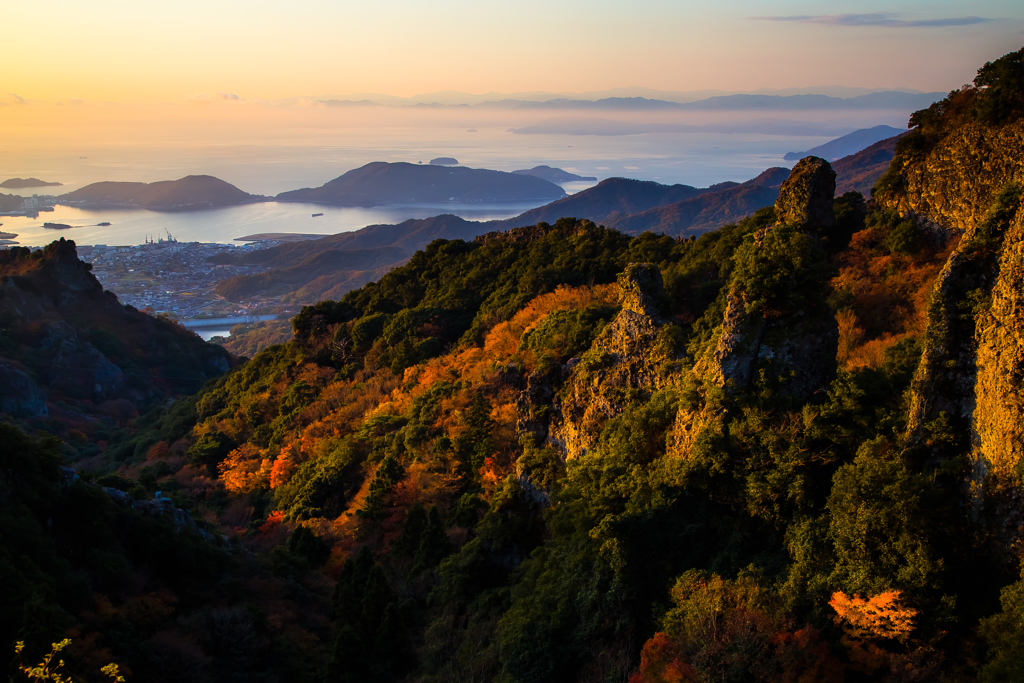 寒霞渓の夜明け