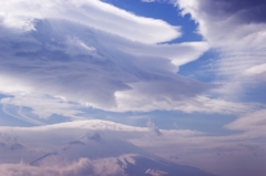 富士山の作り出す雲たち♪