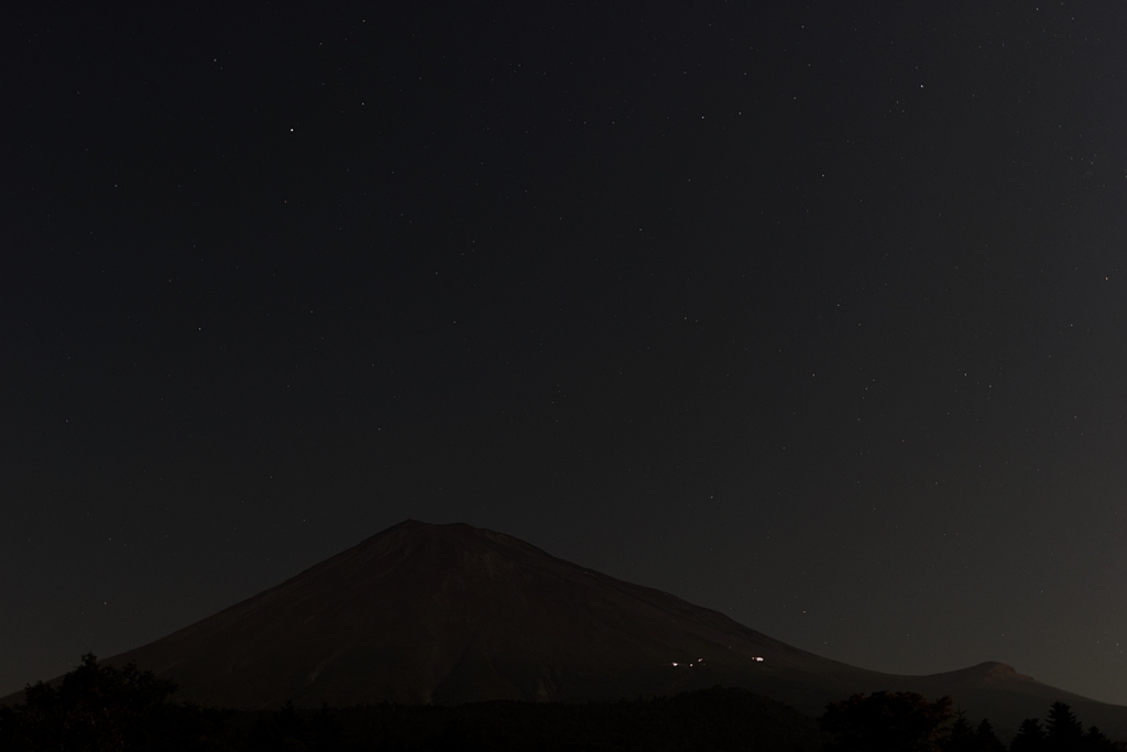 富士山と星達
