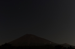 富士山と星達