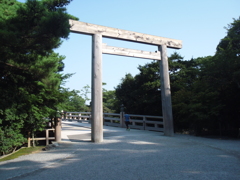 三重県　伊勢神宮　鳥居