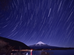 天の赤道　田貫湖にて