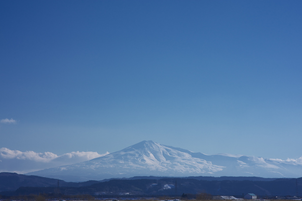 冬の鳥海山