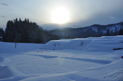 元日の雪景色