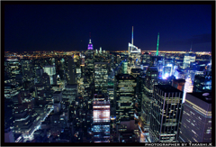 The night view of Manhattan