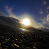 夕日の海岸