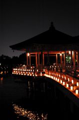 奈良公園　夜の浮見堂