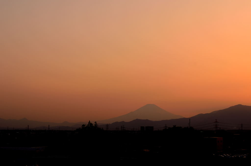 和泉富士の夕暮れ