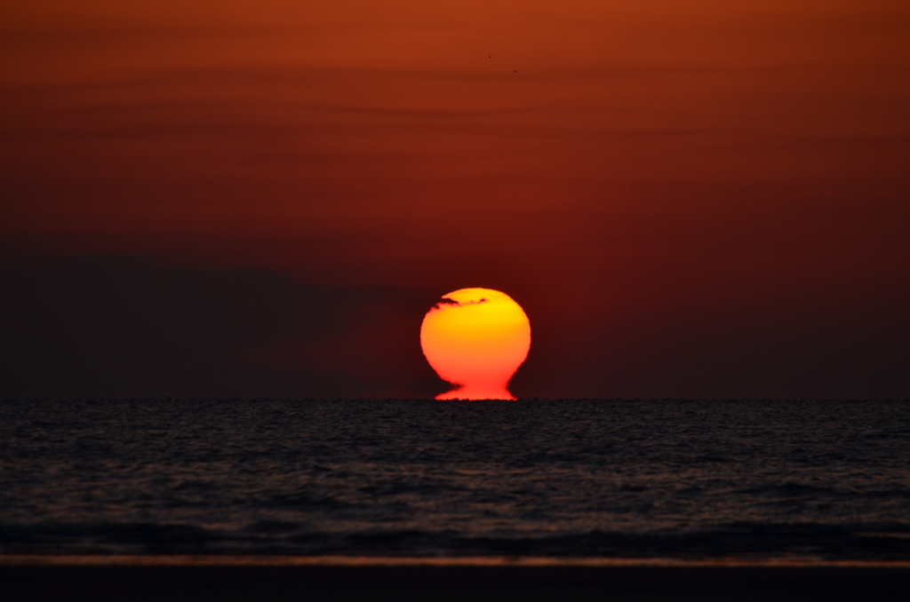 3月の夕陽