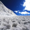 初夏の雪道