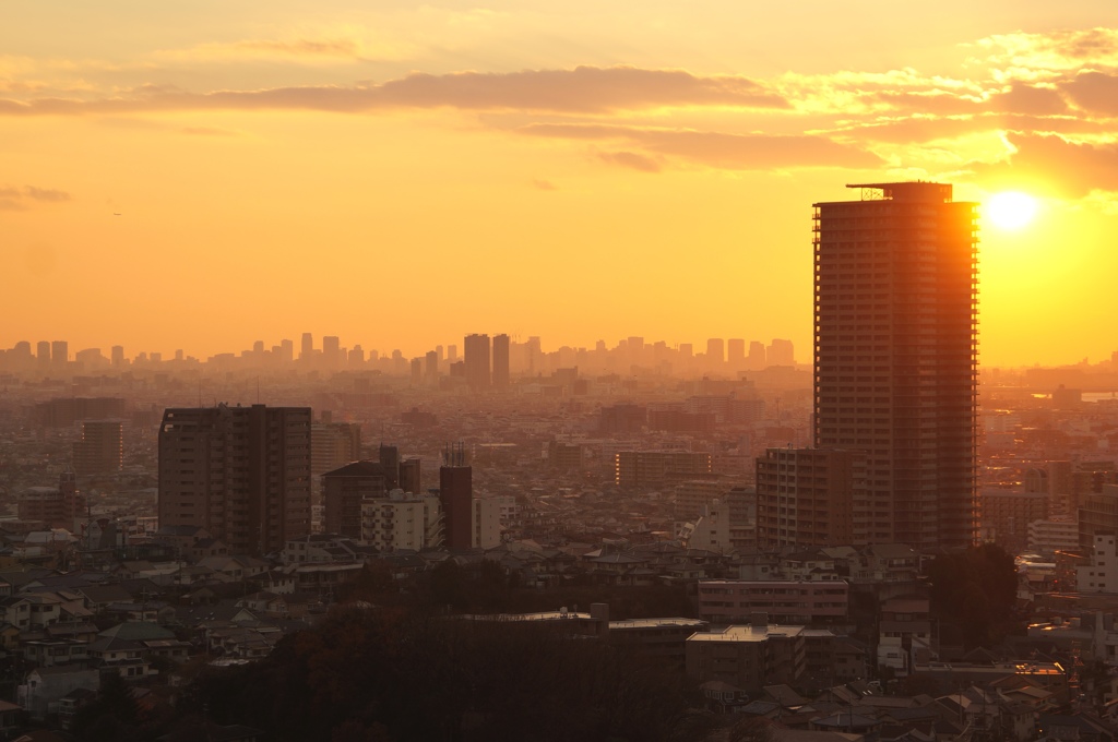 元日の夕景