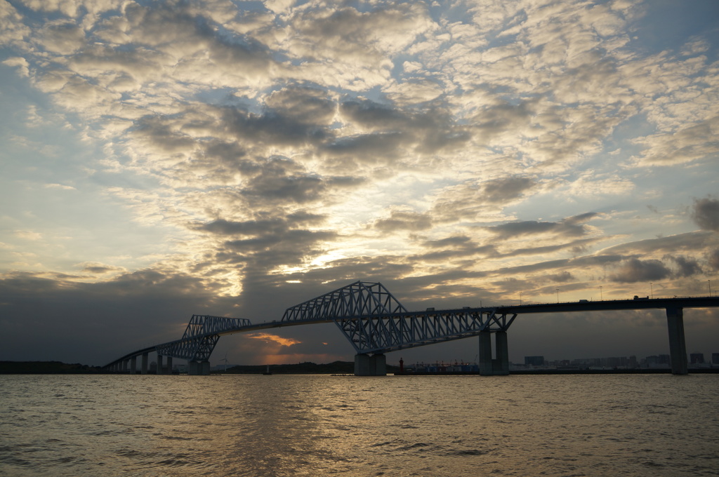 東京湾の夕暮れ