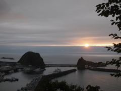 ようやく晴れて夕陽