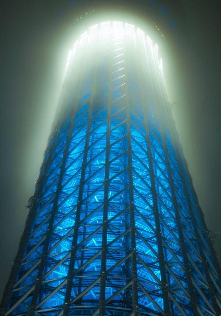霧の東京スカイツリー