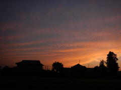 赤く染まる空