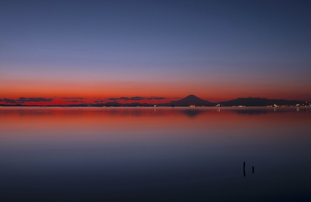 江川海岸からの夕焼け-2