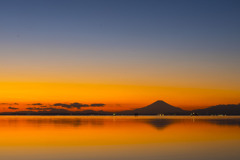 江川海岸からの夕焼け-1