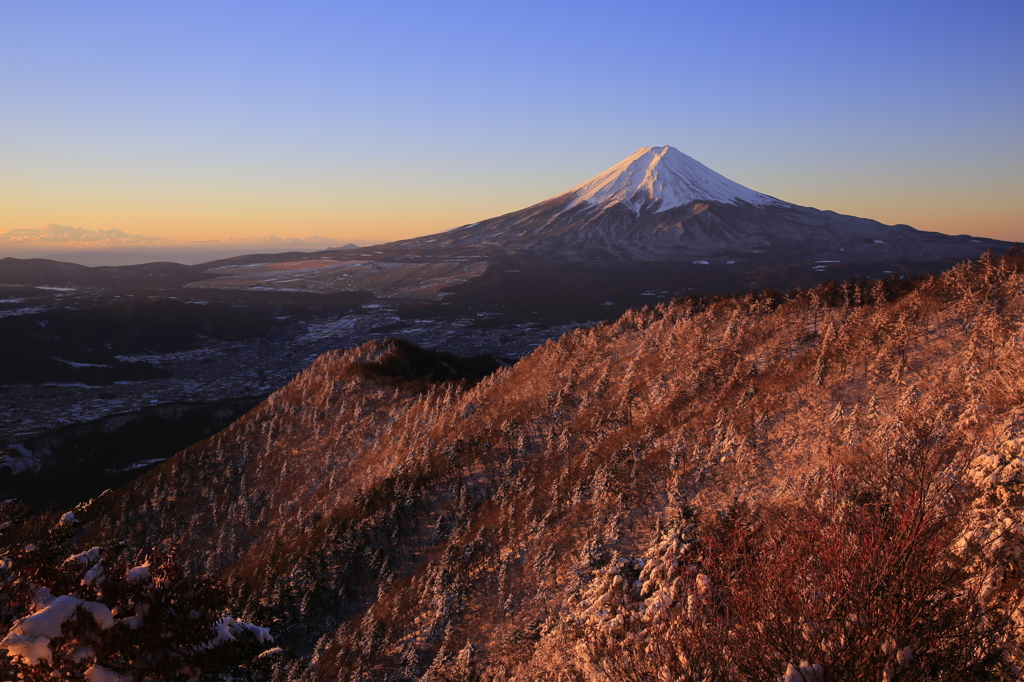 富士三昧211 憧れの三ツ峠山からの富士と樹氷④ サンライズ