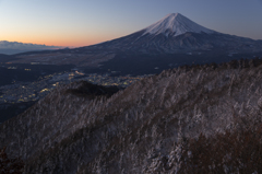 富士三昧208 憧れの三ツ峠山からの富士と樹氷① 日の出前