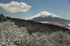 富士三昧425　二十曲の樹氷・笠雲・吊るし雲 弾丸④