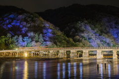 嵐山　花灯路　渡月橋