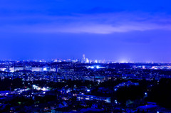 夜景　遠方からの横浜