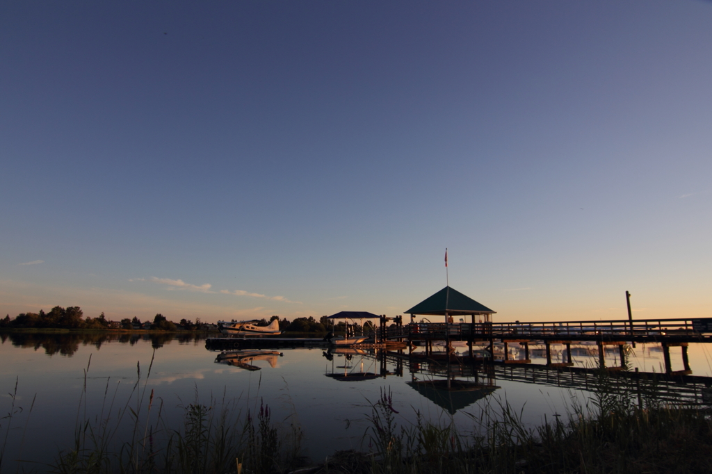 Seaplane at dusk