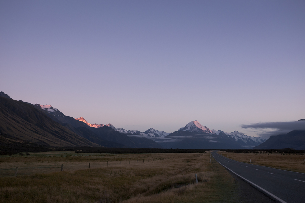 morning road to the mountain