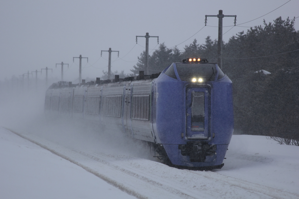 長万部雪