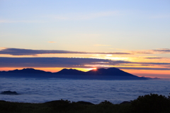 浅間山からの日の出－2