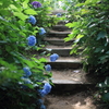 あじさい階段♪