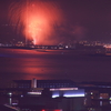 串戸港を照らして