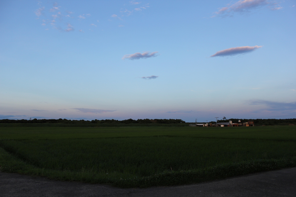 台風一過　安息の夕方