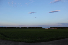 台風一過　安息の夕方